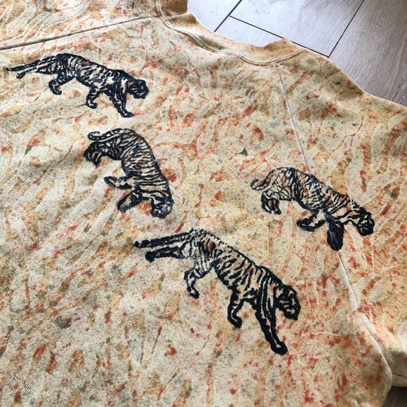 Vintage 90’s TIGER AOP Deep Sea T’s Sweatshirt Adult Unisex Large Made in USA - Picture 7 of 12